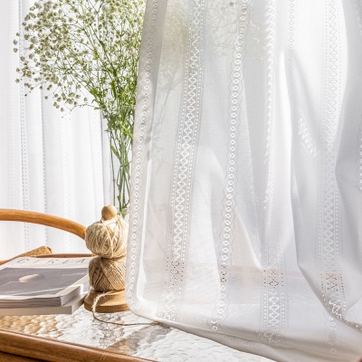 Voilage Hélios, Blanc, Voilage sur mesure