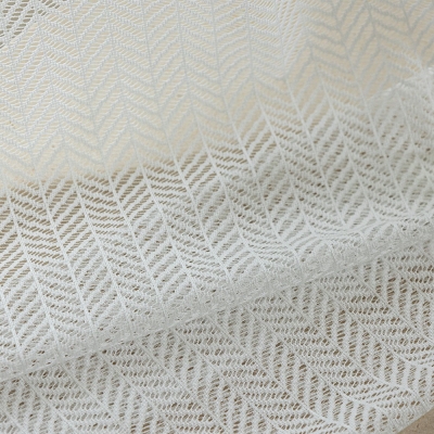 Voilage Sur Mesure, Tissu Léger Transparent à Motif Chevron Délicat