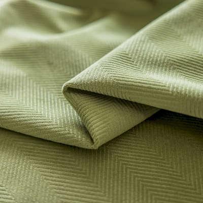 Rideau Dôme, Tissu Velours à motifs chevrons,  Rideau Occultant Sur Mesure