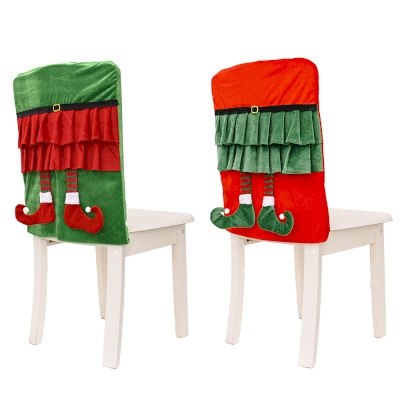 Housse de chaise créative de jambes d'elfe de Noël