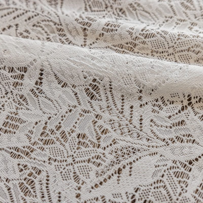 Voilage Elodie, Voilage Dentelle Fleur, Blanc