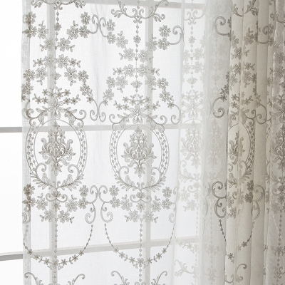Voilage Luxe Broderie Grande Fleur