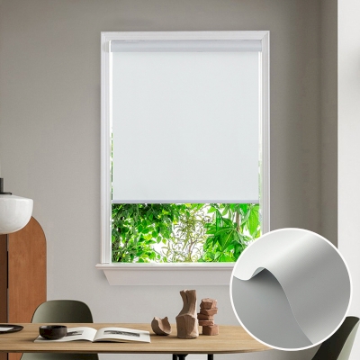 Custom Insulated Waterproof Cassette Roller Shades, White Tint