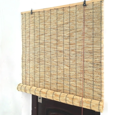 COTTAGE Custom Reed Roller Shades, Natural Eco-Weave, Breathable & Light-Blocking