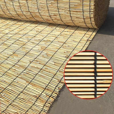 COTTAGE Custom Reed Roller Shades, Natural Eco-Weave, Breathable & Light-Blocking