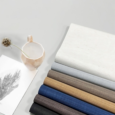 Stores Enrouleurs Avec Coffre sur Mesure - Élégance et Texture Lin Naturel，9 couleurs