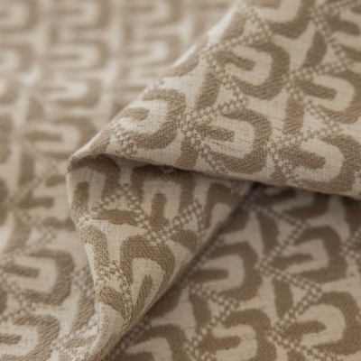 Rideaux MEMPHIS, Tissu Jacquard en Laine, Motif Géométrique Rétro