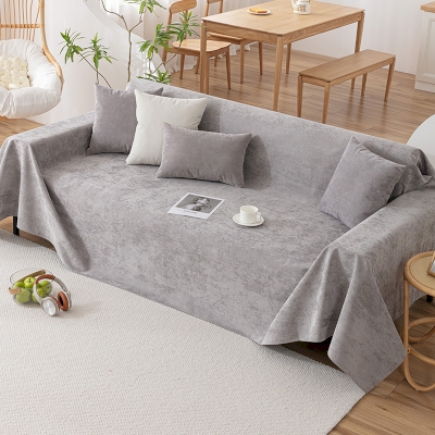 Jeté de Canapé Grande Taille, Uni en Chenille, Imperméable