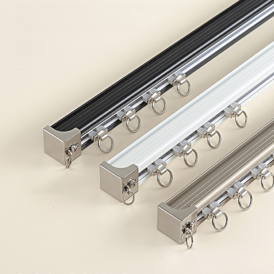 Tringle Rail sur Mesure en Aluminium Épaissi, Fonctionnement Silencieux pour Rideaux