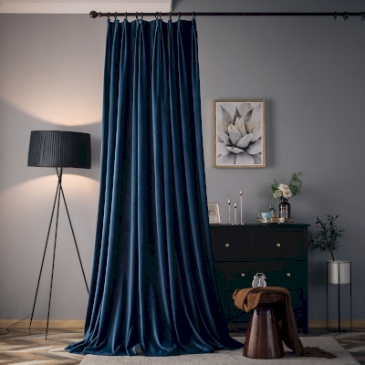 Rideau Occultant, Rideau en Velours Monochrome Haut de Gamme 10 couleurs disponibles