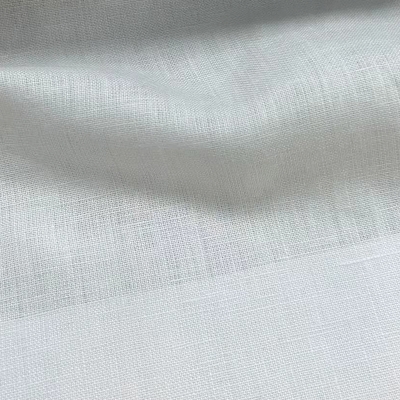 LUCENT White Linen Light-Filtering Custom Roman Shades