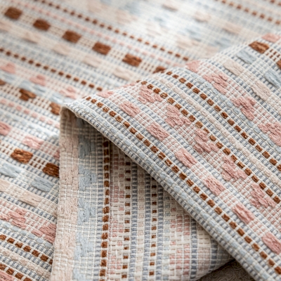 Rideau Fair Isle, Tissu Tissé à Rayures, Rideau sur mesure