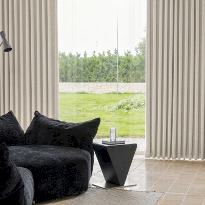 RILVA Custom-Made Curtain, Cotton-Linen Blend Fabric, Natural Linen Weave Effect