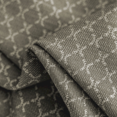 Custom-made DORLÉA curtain, textured jacquard fabric, diamond pattern woven with crosshatch weave