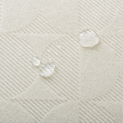 ELVÉA Custom-Made Curtain, Water-Repellent Sculpted Velvet Fabric, Circular Geometric Relief Pattern