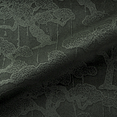 Rideau Sur Mesure SYLVORIA, Velours Jacquard à Motif Forêt Stylisée
