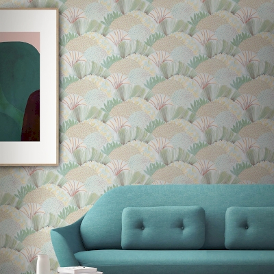 PALMÉA Non-Woven Wallpaper with Fan Palm Botanical Print, 8 Colorways