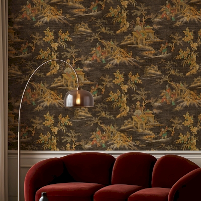 Papier Peint KASBAH, Motif Oriental Vintage, 4 Coloris