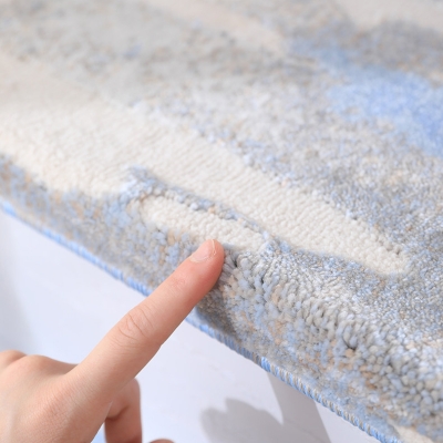 Custom Stair Tread Rug MIRÉA, Abstract Pattern, Plush 3D Texture