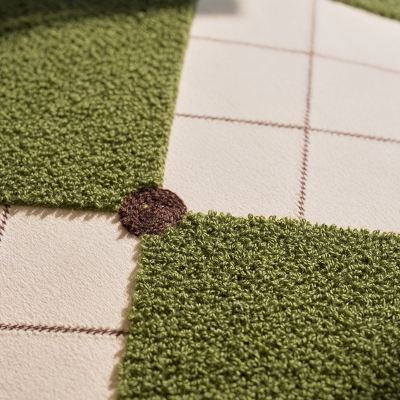 Housse de Coussin MORÉA, Broderie Tuftée et Motifs Géométriques Effet Patchwork, Inspiration Berbère, 45 × 45 cm