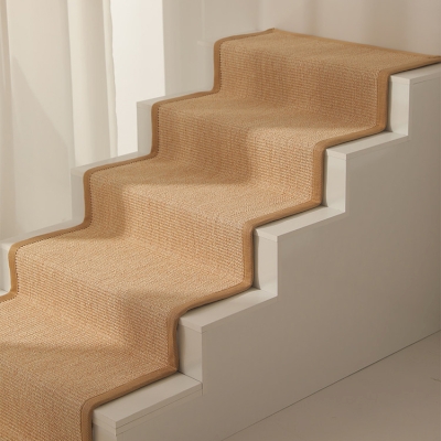 Chemin d’Escalier Sur Mesure SISÉA, Sisal Naturel, Fixation Auto-Agrippante